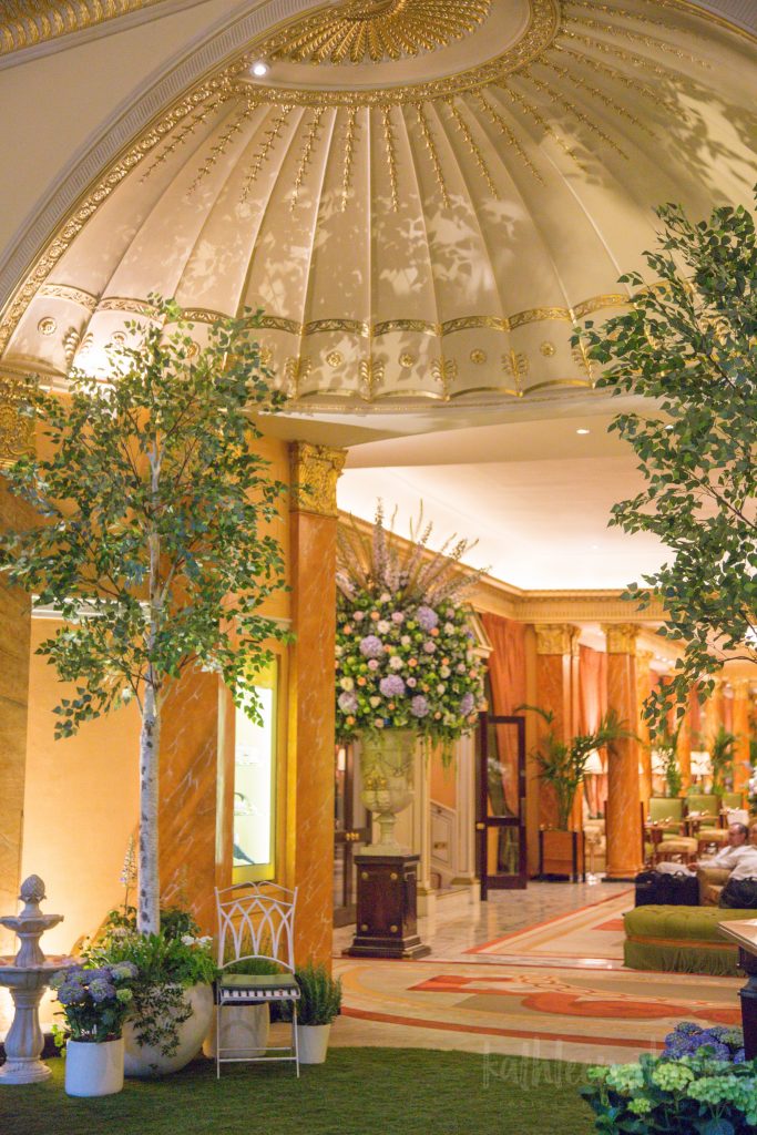The beautiful foyer of the Promenade at the Dorchester, London